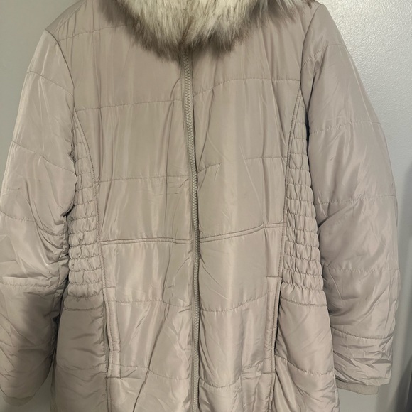 Torrid Nylon Fur Trim Fit And Flare Puffer - Picture 5 of 7